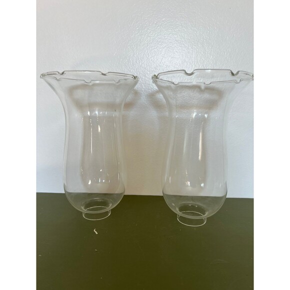 2 Antique Victorian Glass Lantern Light Candle Shades for Lamps Lanterns Lights - Picture 1 of 6